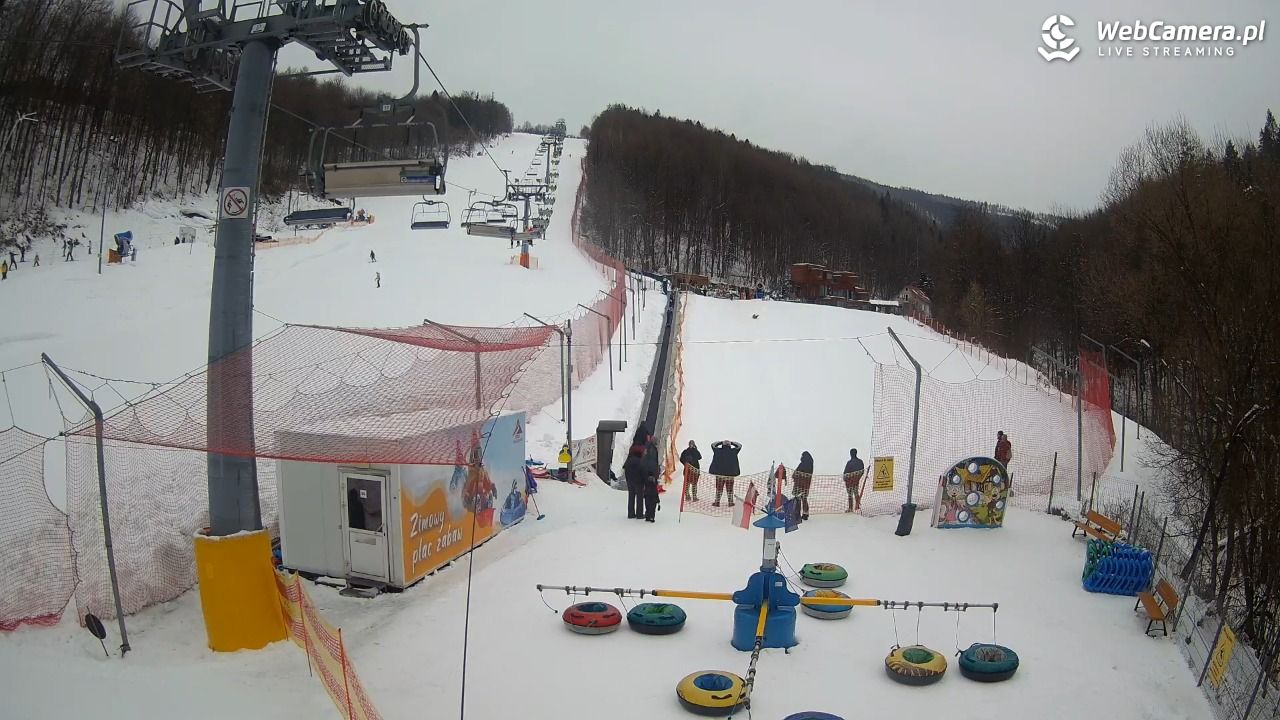 Hotel Stok w Wiśle - widok na tor saneczkowy - 22 luty 2026, 10:11