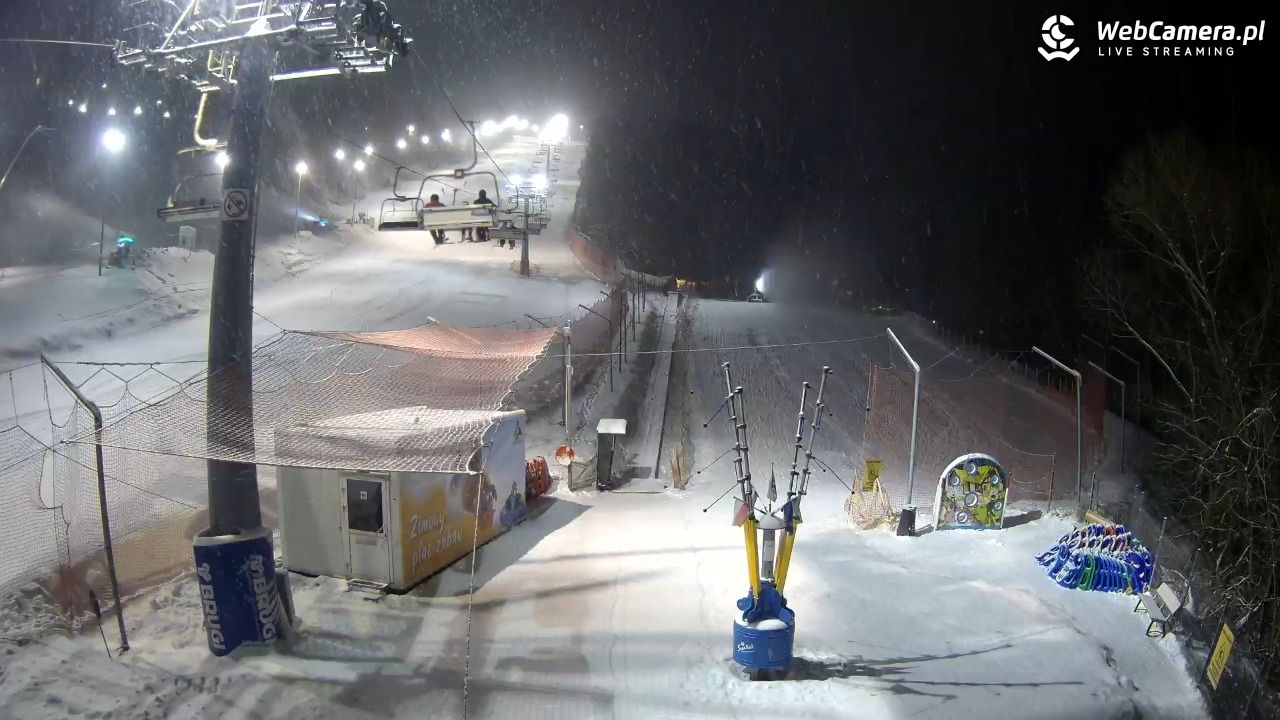 Hotel Stok w Wiśle - widok na tor saneczkowy - 31 grudzień 2025, 20:10