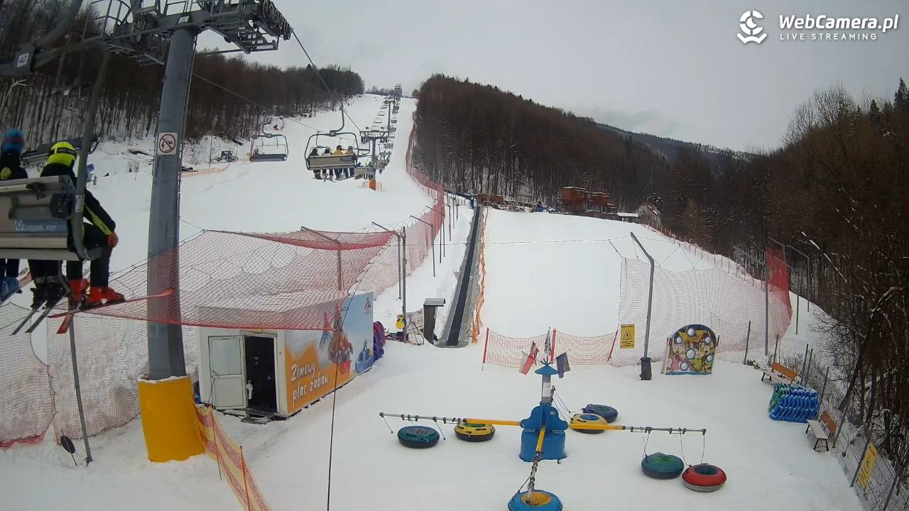 Hotel Stok w Wiśle - widok na tor saneczkowy - 22 luty 2026, 09:23