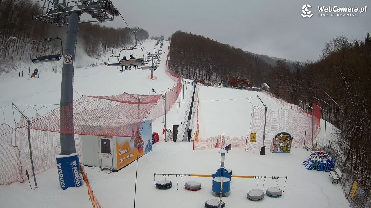 Hotel Stok w Wiśle - widok na tor saneczkowy - 31 grudzień 2025, 09:55