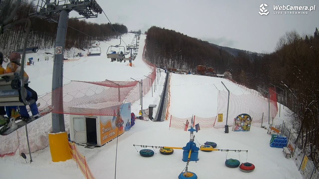 Hotel Stok w Wiśle - widok na tor saneczkowy - 22 luty 2026, 09:23