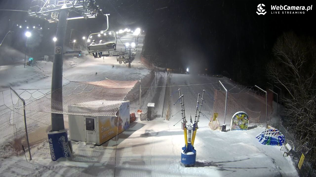 Hotel Stok w Wiśle - widok na tor saneczkowy - 31 grudzień 2025, 21:28