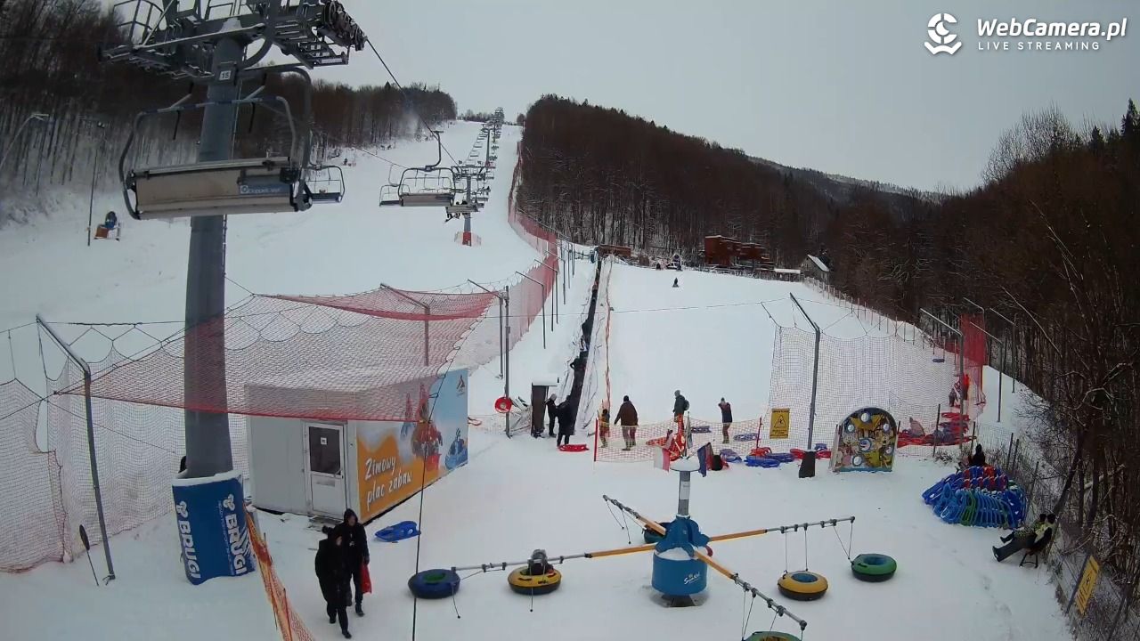 Hotel Stok w Wiśle - widok na tor saneczkowy - 31 grudzień 2025, 15:45