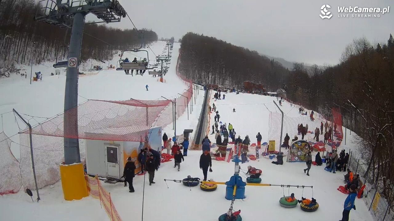 Hotel Stok w Wiśle - widok na tor saneczkowy - 21 luty 2026, 15:19