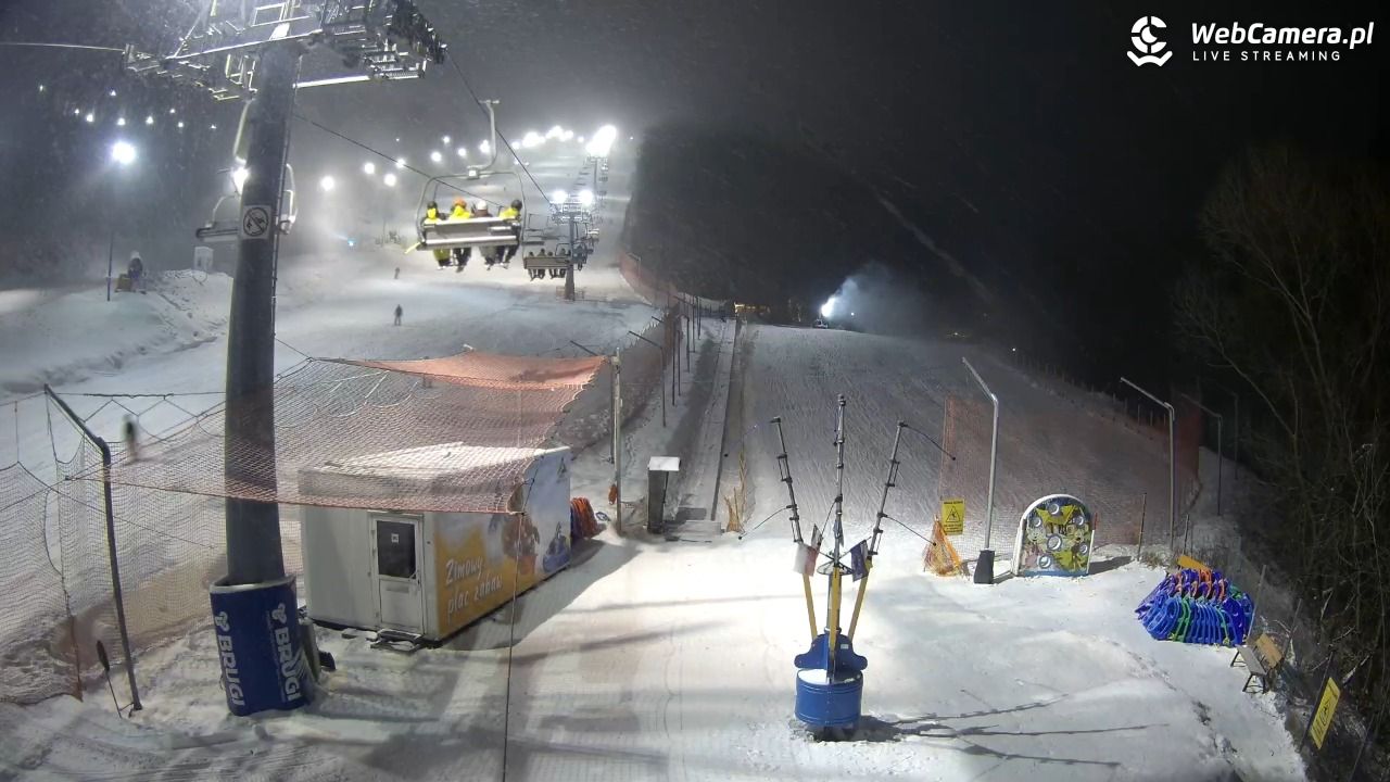 Hotel Stok w Wiśle - widok na tor saneczkowy - 30 grudzień 2025, 20:04