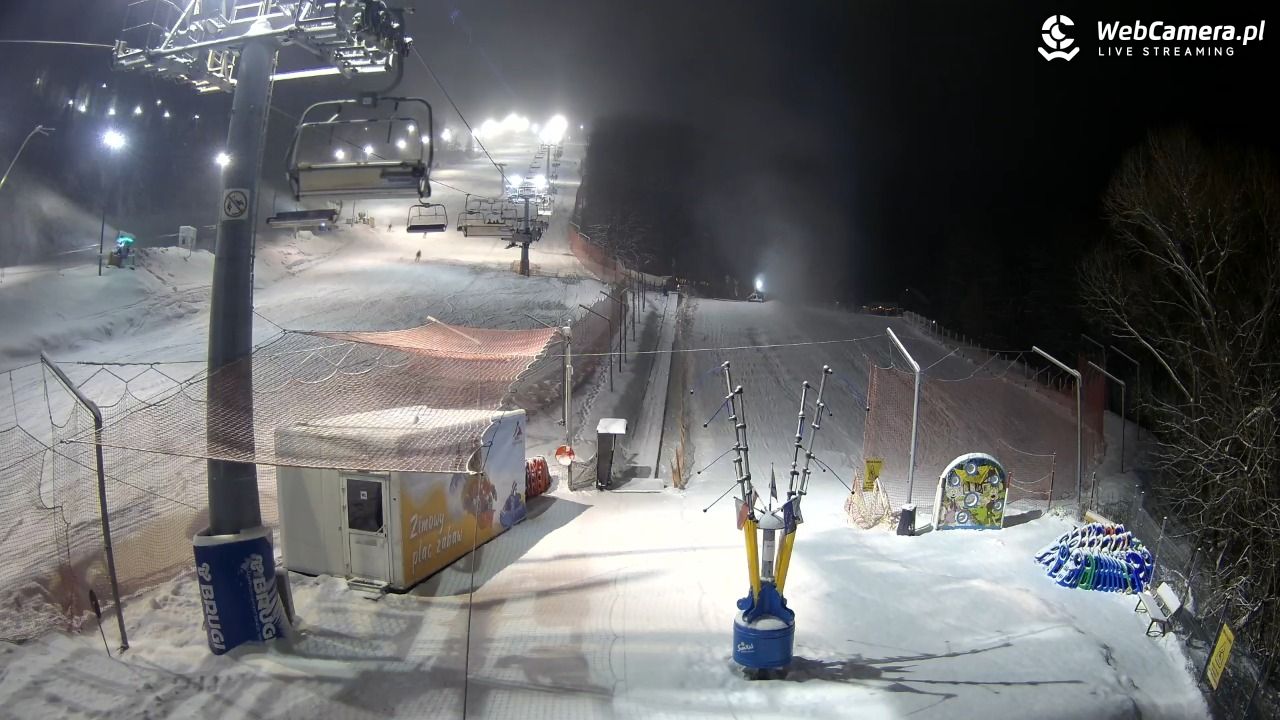 Hotel Stok w Wiśle - widok na tor saneczkowy - 31 grudzień 2025, 23:03