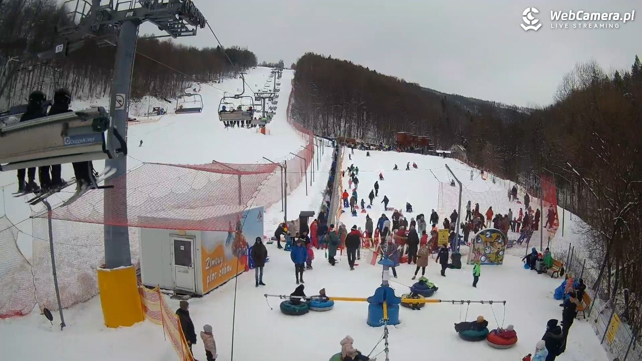 Hotel Stok w Wiśle - widok na tor saneczkowy - 21 luty 2026, 11:44