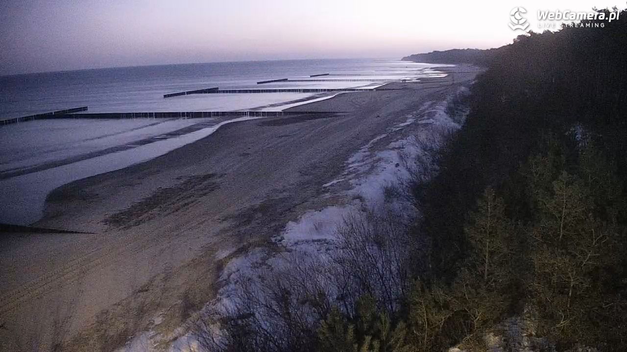 JAROSŁAWIEC - widok na plażę - 18 styczeń 2026, 07:05