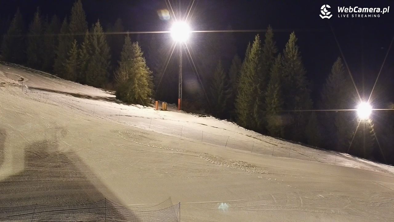 Jurgów ski - widok z górnej stacji NOWOŚĆ - 14 grudzień 2025, 21:22