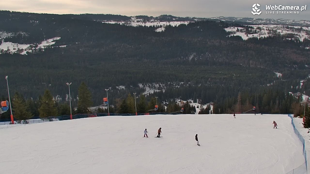 Jurgów ski - widok z górnej stacji NOWOŚĆ - 28 styczeń 2026, 14:52