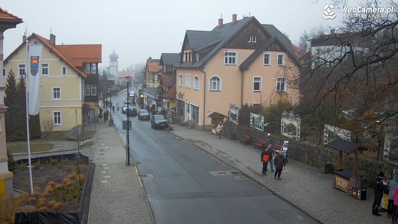 Karpacz - widok na deptak - 07 luty 2026, 10:15