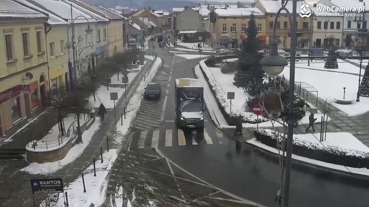 Kęty - widok na rynek - 12 styczeń 2026, 11:10