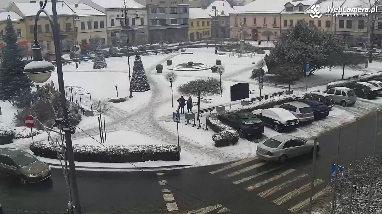 Kęty - widok na rynek - 13 styczeń 2026, 13:04