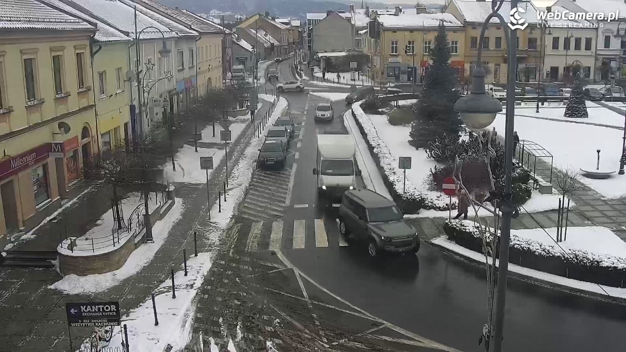 Kęty - widok na rynek - 12 styczeń 2026, 11:26