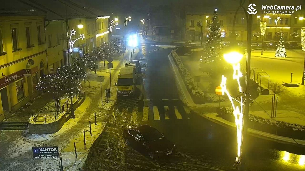 Kęty - widok na rynek - 13 styczeń 2026, 18:55