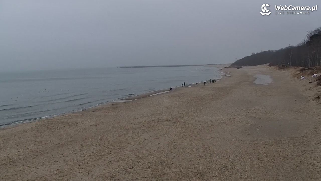 Kołobrzeg - widok na plażę zachodnią - 22 luty 2026, 15:03
