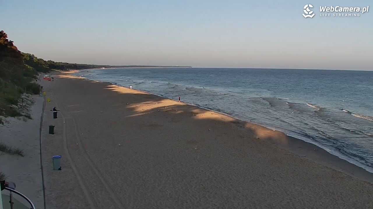 Kołobrzeg - widok na plażę zachodnią - 27 sierpień 2026, 07:23