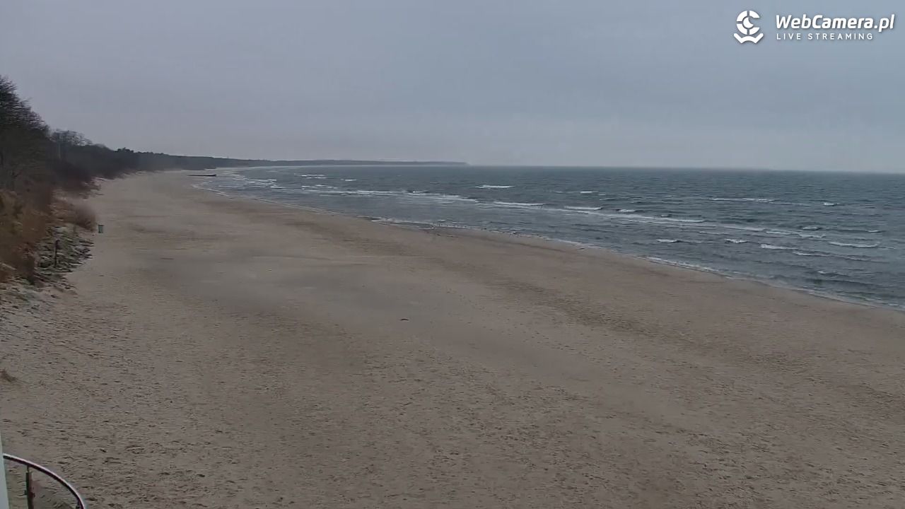 Kołobrzeg - widok na plażę zachodnią - 23 luty 2026, 09:19