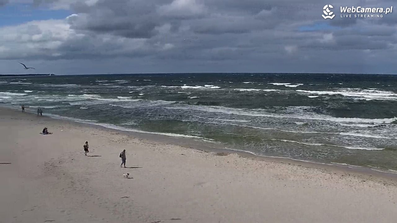 Kołobrzeg - widok na plażę zachodnią - 22 sierpień 2025, 13:12