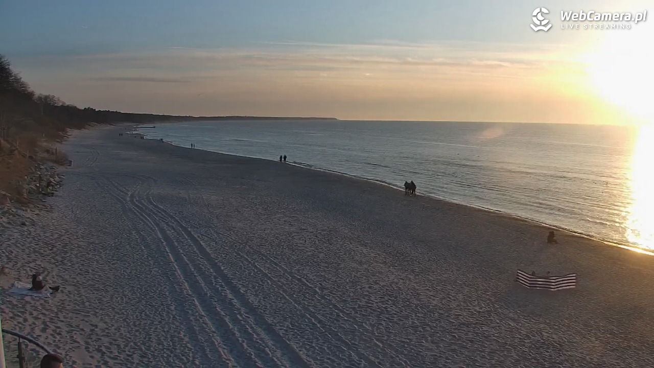 Kołobrzeg - widok na plażę zachodnią - 17 kwiecień 2026, 19:33