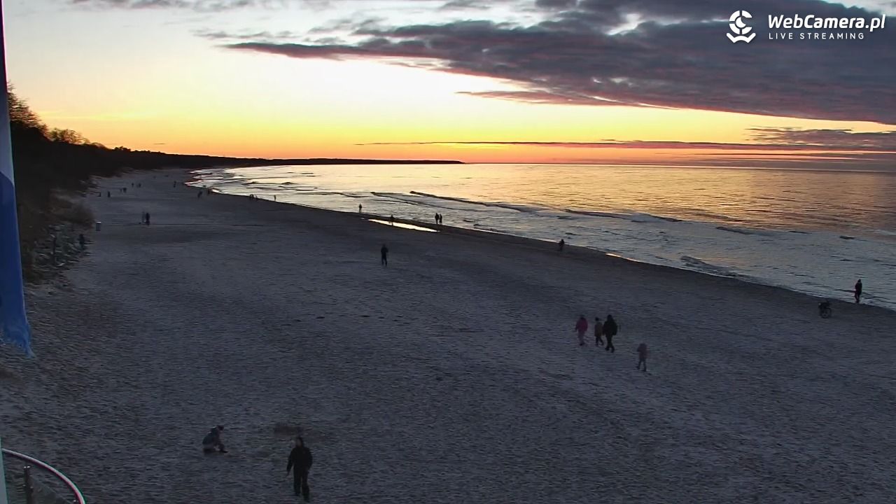 Kołobrzeg - widok na plażę zachodnią - 25 luty 2026, 17:35