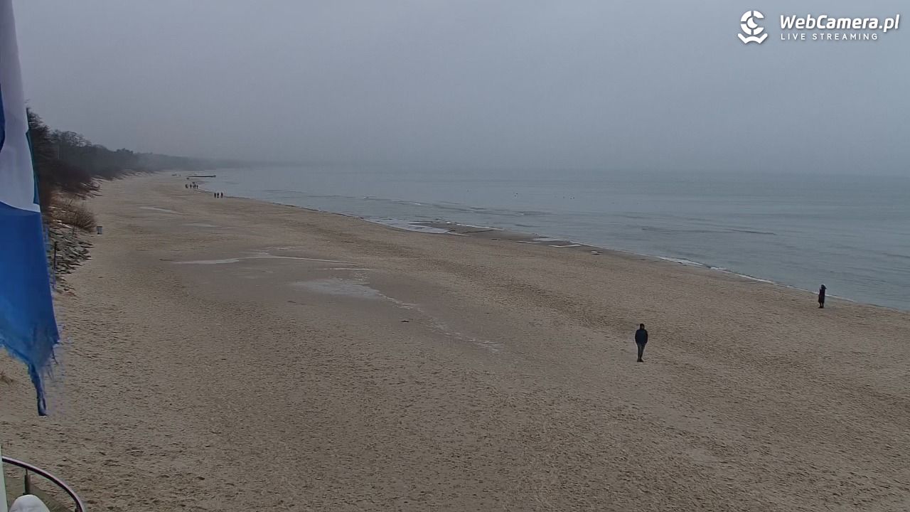 Kołobrzeg - widok na plażę zachodnią - 22 luty 2026, 16:17
