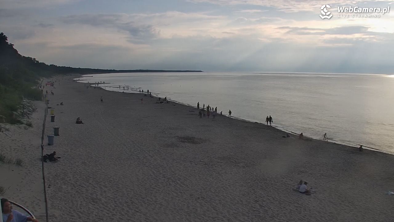 Kołobrzeg - widok na plażę zachodnią - 17 lipiec 2026, 19:17