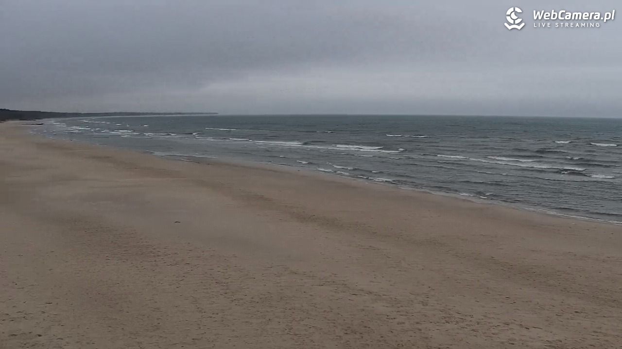 Kołobrzeg - widok na plażę zachodnią - 23 luty 2026, 08:01