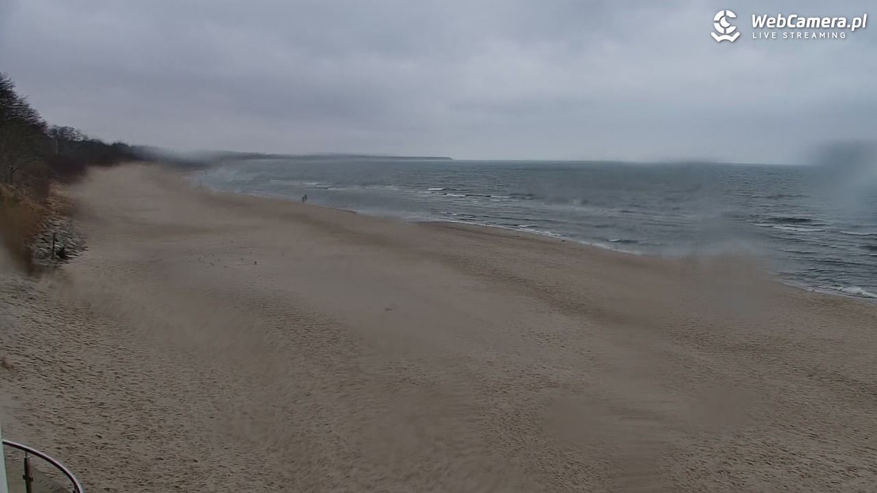 Kołobrzeg - widok na plażę zachodnią - 23 luty 2026, 14:13