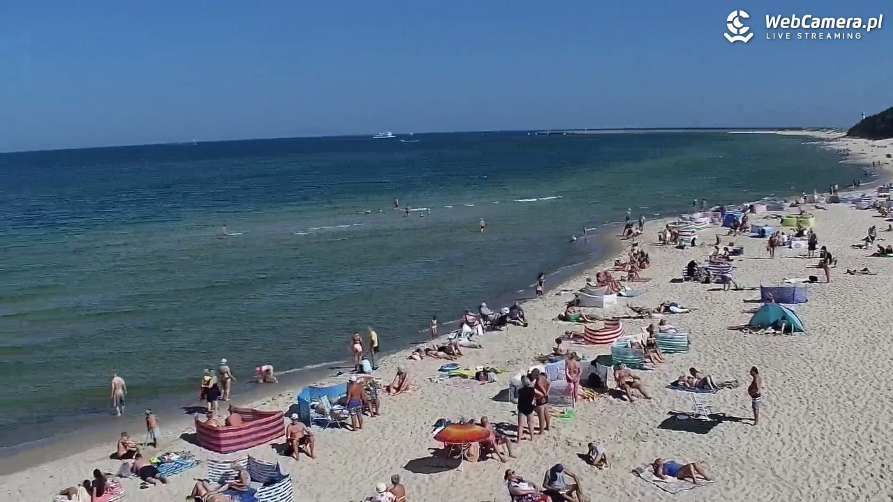 Kołobrzeg - widok na plażę zachodnią - 27 sierpień 2026, 11:49