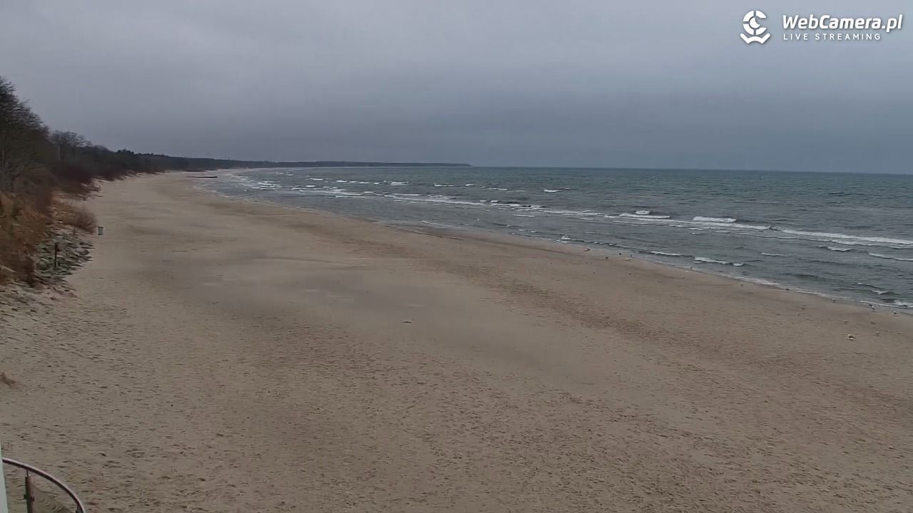 Kołobrzeg - widok na plażę zachodnią - 23 luty 2026, 08:13