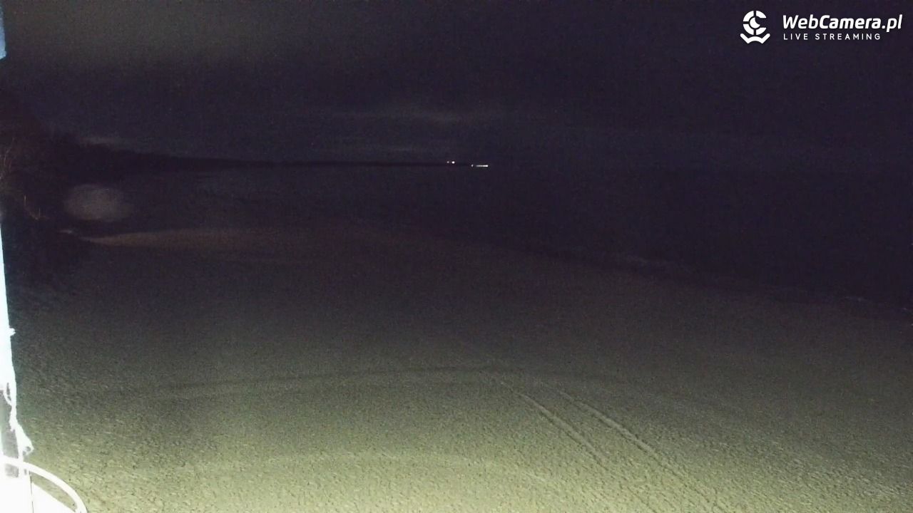 Kołobrzeg - widok na plażę zachodnią - 25 luty 2026, 05:51