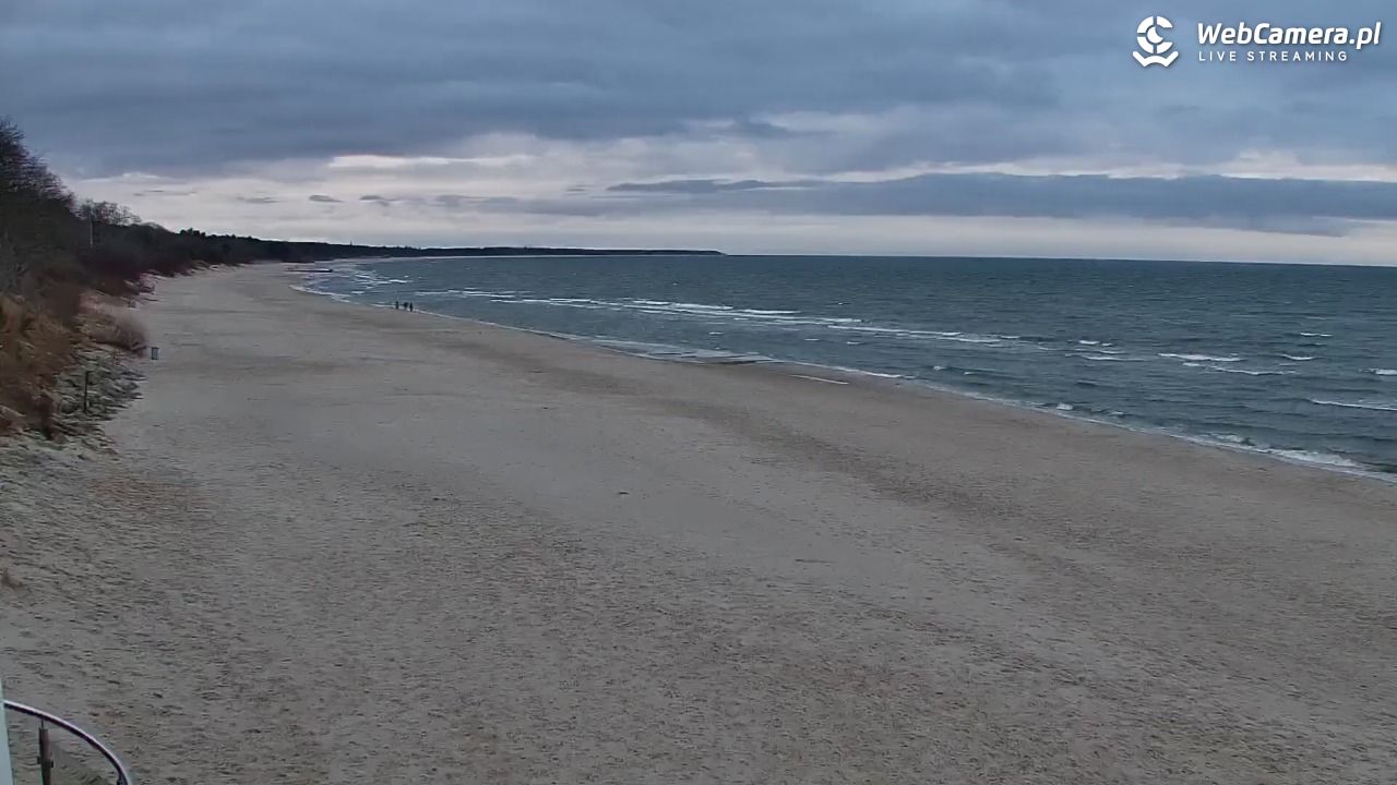 Kołobrzeg - widok na plażę zachodnią - 23 luty 2026, 16:55