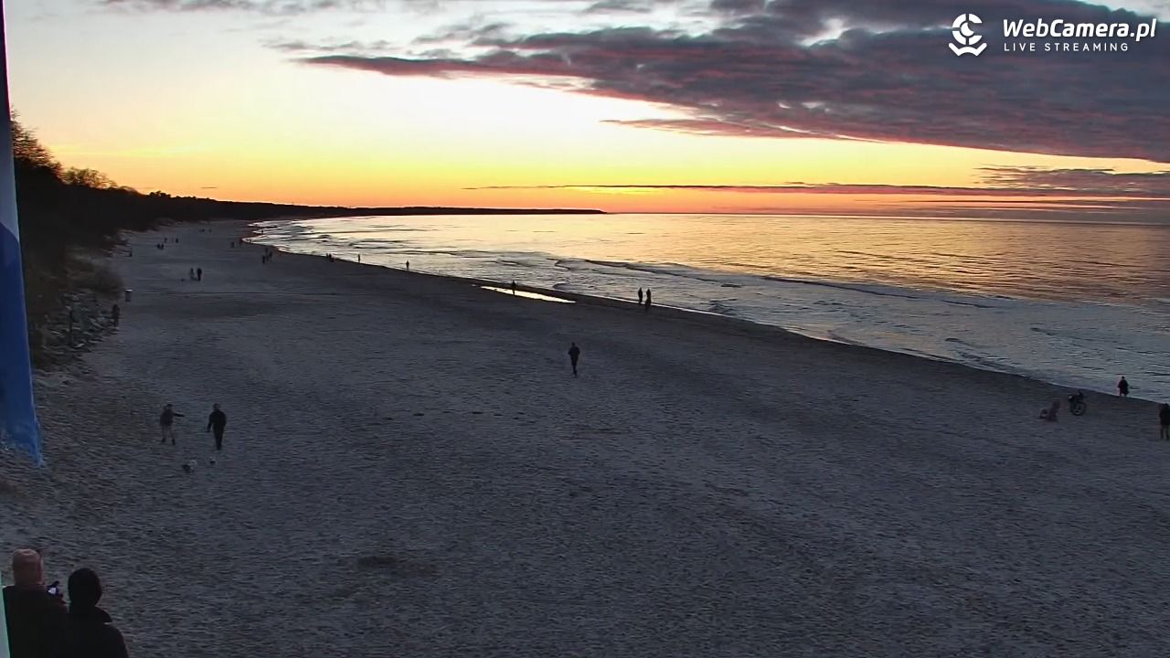 Kołobrzeg - widok na plażę zachodnią - 25 luty 2026, 17:35
