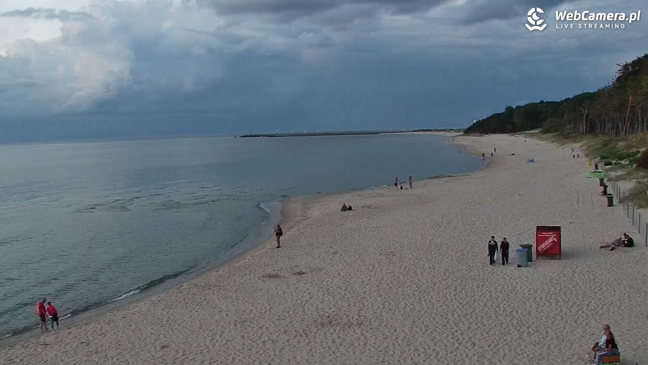 Kołobrzeg - widok na plażę zachodnią - 31 sierpień 2026, 20:06