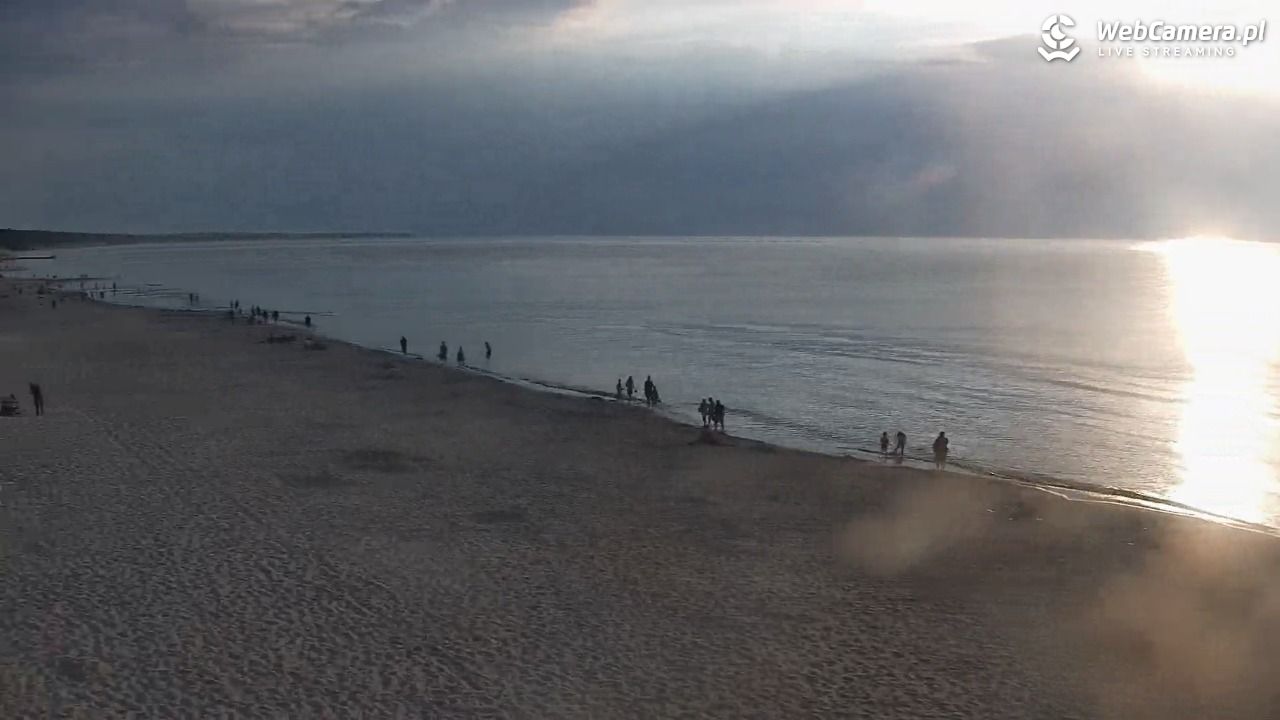 Kołobrzeg - widok na plażę zachodnią - 17 lipiec 2026, 19:49