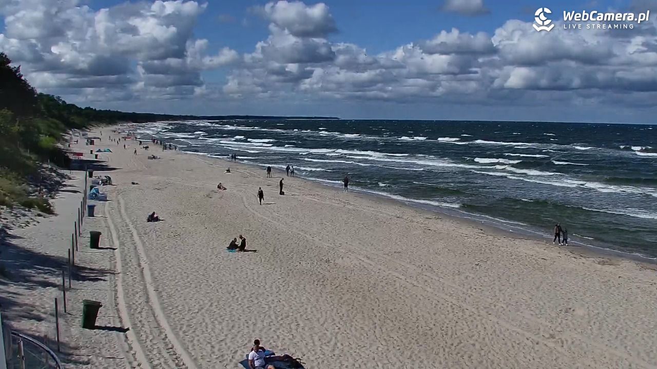 Kołobrzeg - widok na plażę zachodnią - 22 sierpień 2025, 11:50