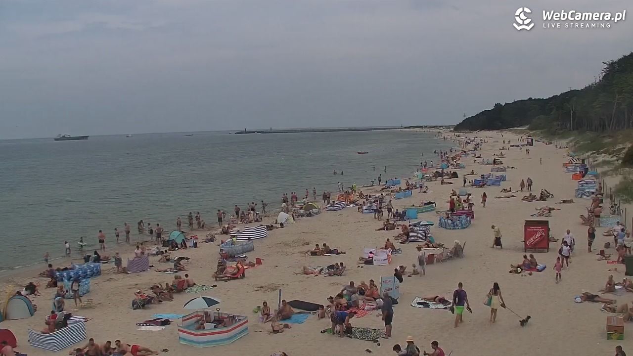 Kołobrzeg - widok na plażę zachodnią - 17 lipiec 2026, 14:03