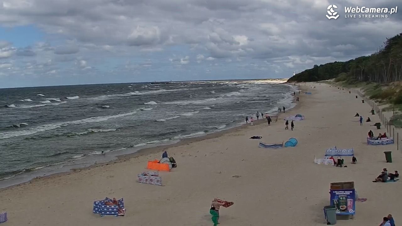 Kołobrzeg - widok na plażę zachodnią - 22 sierpień 2025, 13:14