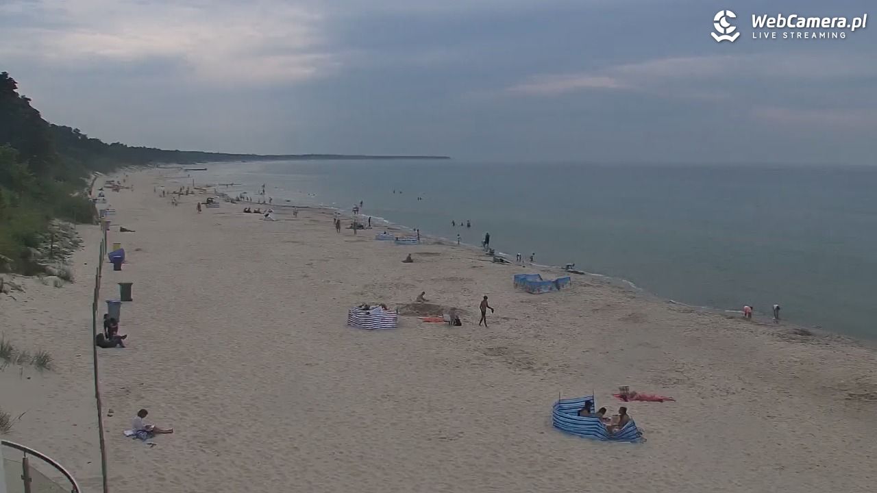 Kołobrzeg - widok na plażę zachodnią - 17 lipiec 2026, 16:10