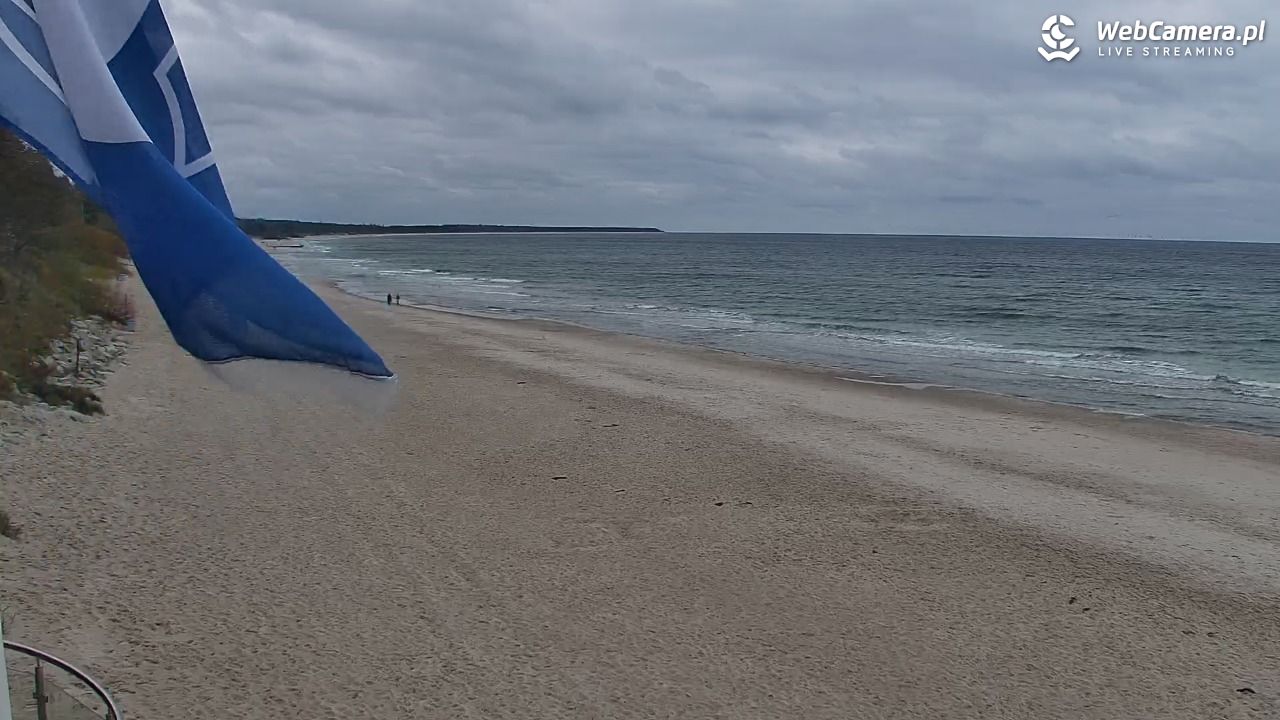 Kołobrzeg - widok na plażę zachodnią - 24 październik 2025, 11:49