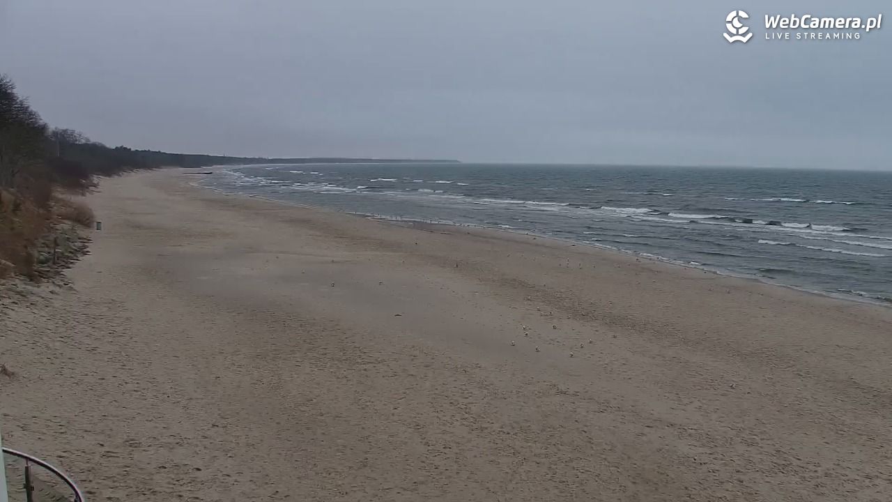 Kołobrzeg - widok na plażę zachodnią - 23 luty 2026, 09:25