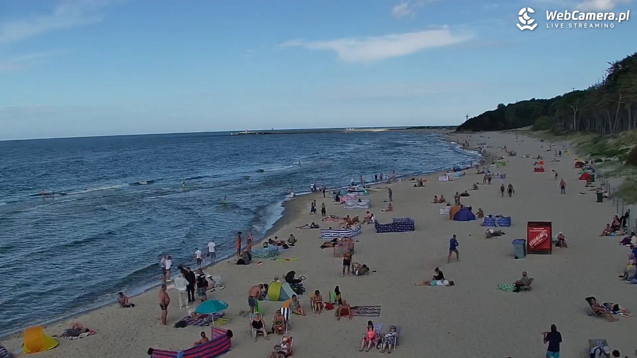 Kołobrzeg - widok na plażę zachodnią - 29 sierpień 2026, 15:06