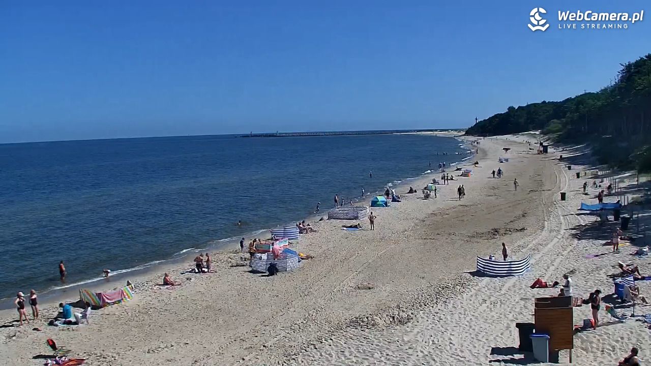 Kołobrzeg - widok na plażę zachodnią - 01 lipiec 2025, 10:15