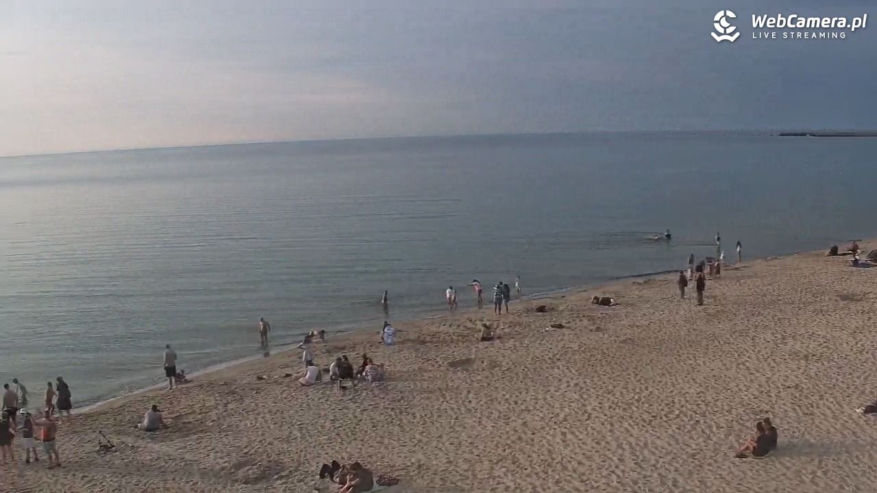 Kołobrzeg - widok na plażę zachodnią - 17 lipiec 2026, 19:39