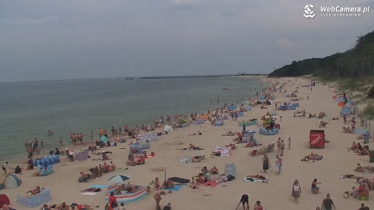 Kołobrzeg - widok na plażę zachodnią - 17 lipiec 2026, 14:09
