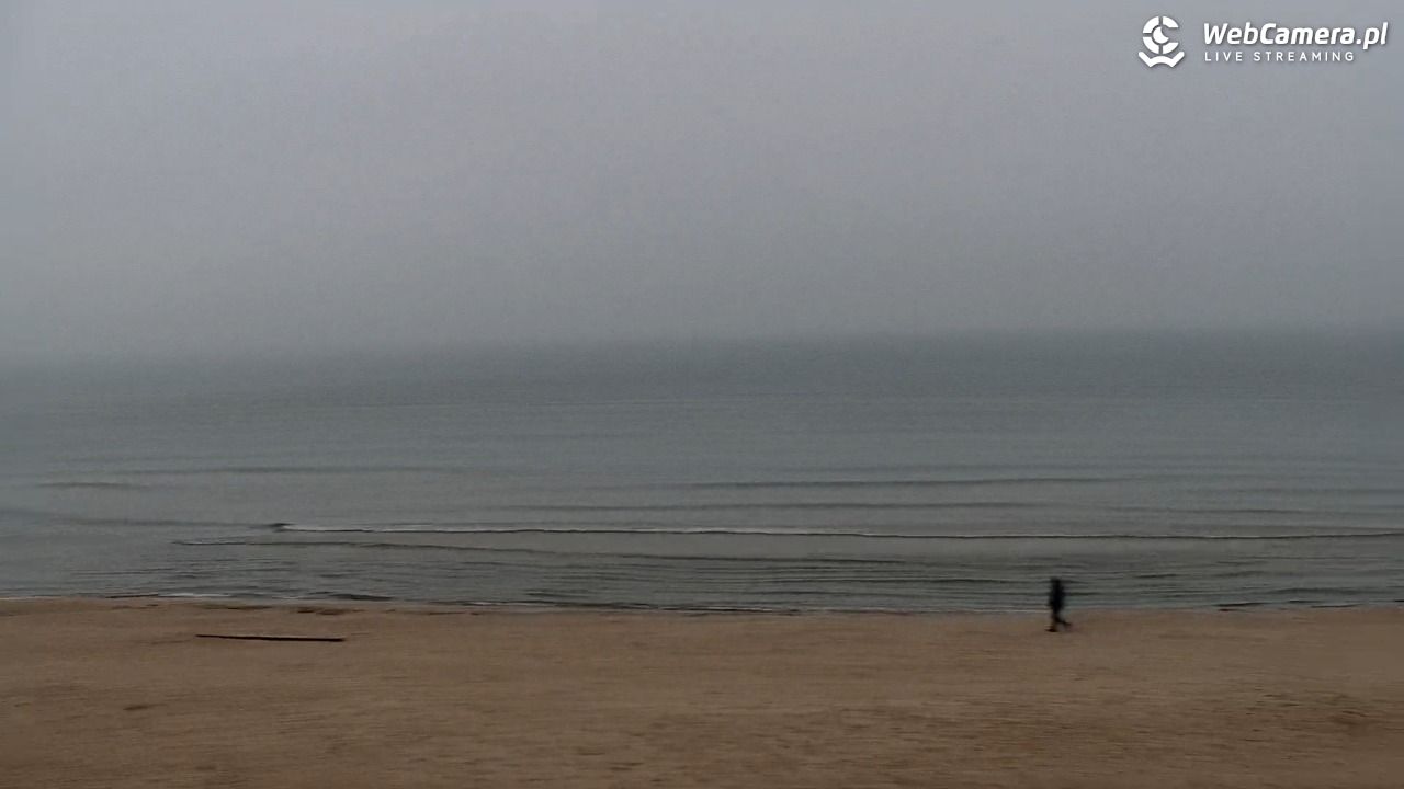 Kołobrzeg - widok na plażę zachodnią - 22 luty 2026, 16:53