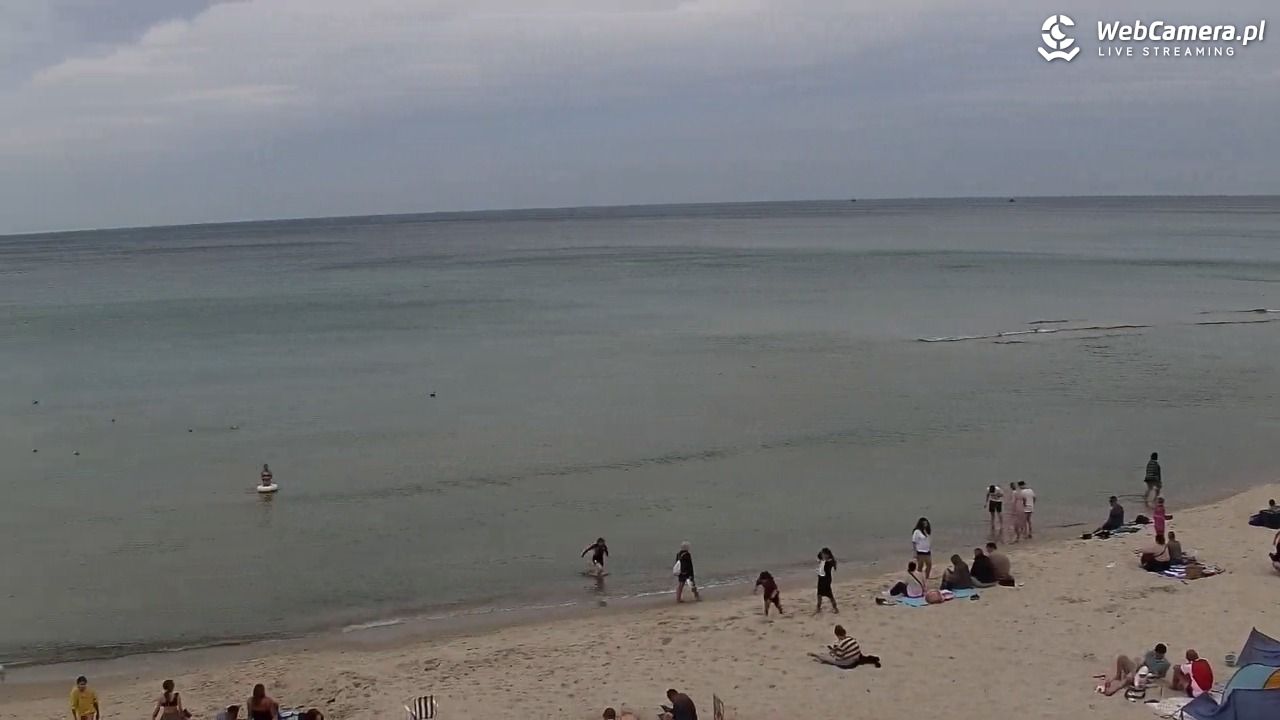 Kołobrzeg - widok na plażę zachodnią - 28 sierpień 2026, 13:20