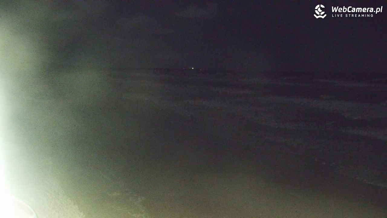 Kołobrzeg - widok na plażę zachodnią - 30 grudzień 2025, 21:14