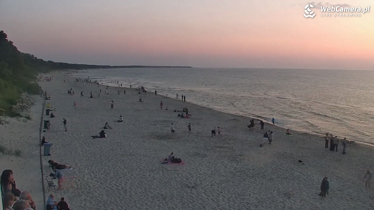 Kołobrzeg - widok na plażę zachodnią - 16 lipiec 2026, 21:15